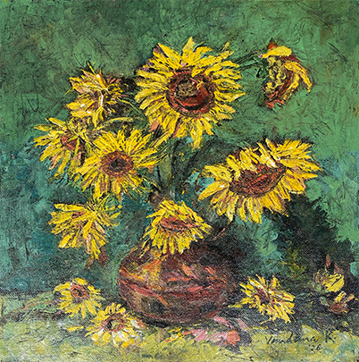 Sunflowers In Green